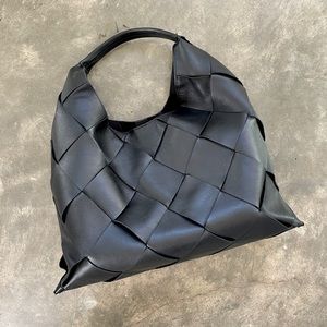 Leather Braided Tote Bag